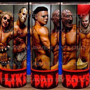 I like Bad Boys - Michael - Beetlejuice - Freddy - Jason Cup Mug Tumbler 20oz